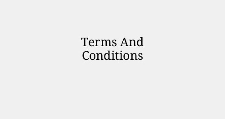Terms And Conditions